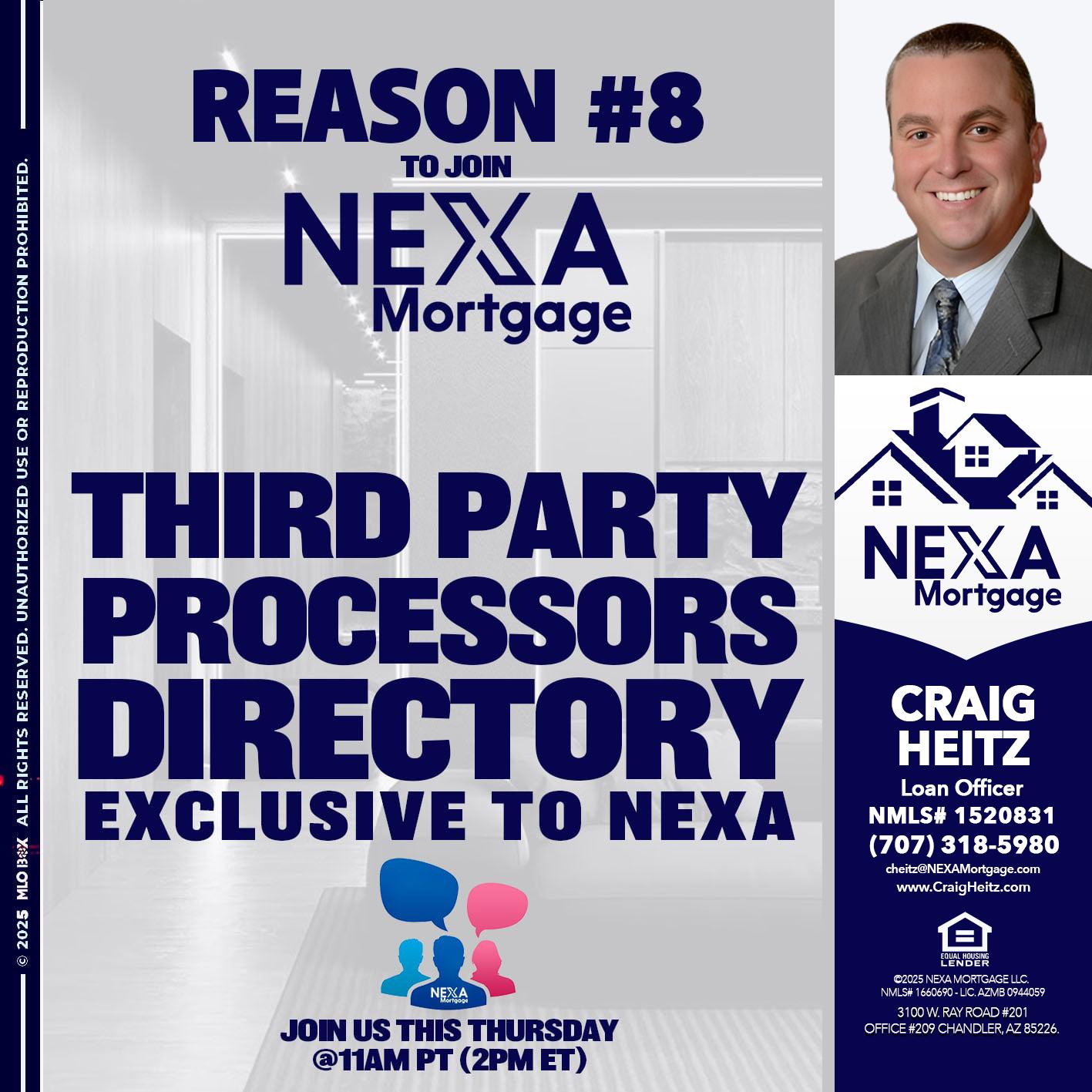 REASON 8 - Craig Heitz -Loan Officer
