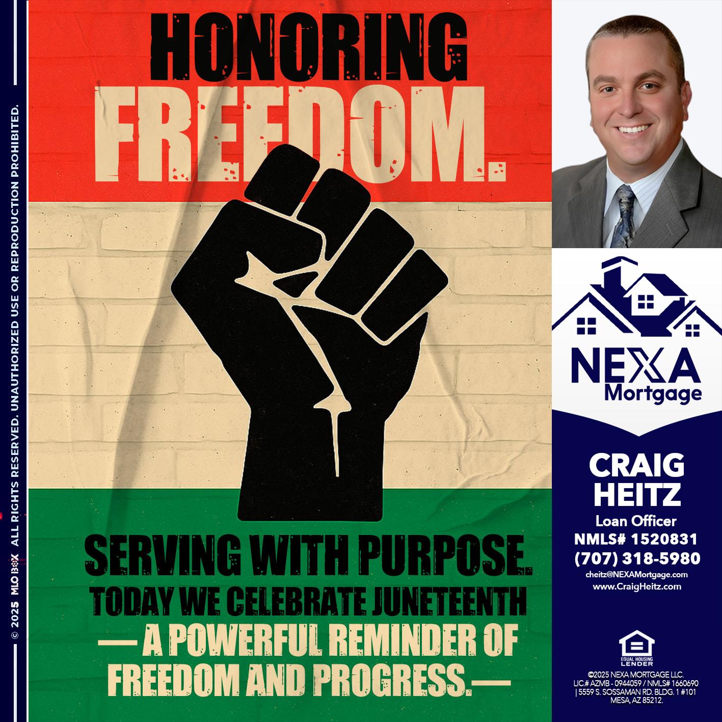 HONORING FREEDOM - Craig Heitz -Loan Officer