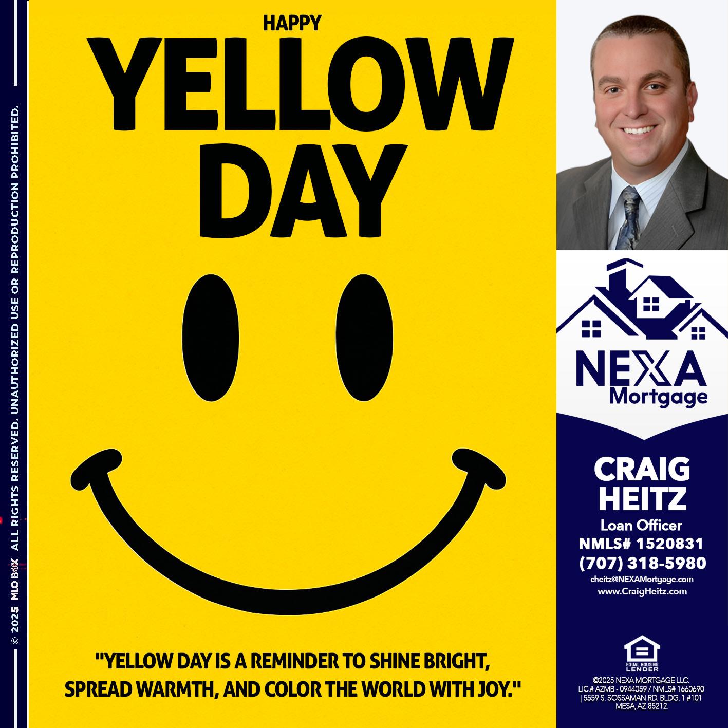 YELLOW DAY - Craig Heitz -Loan Officer