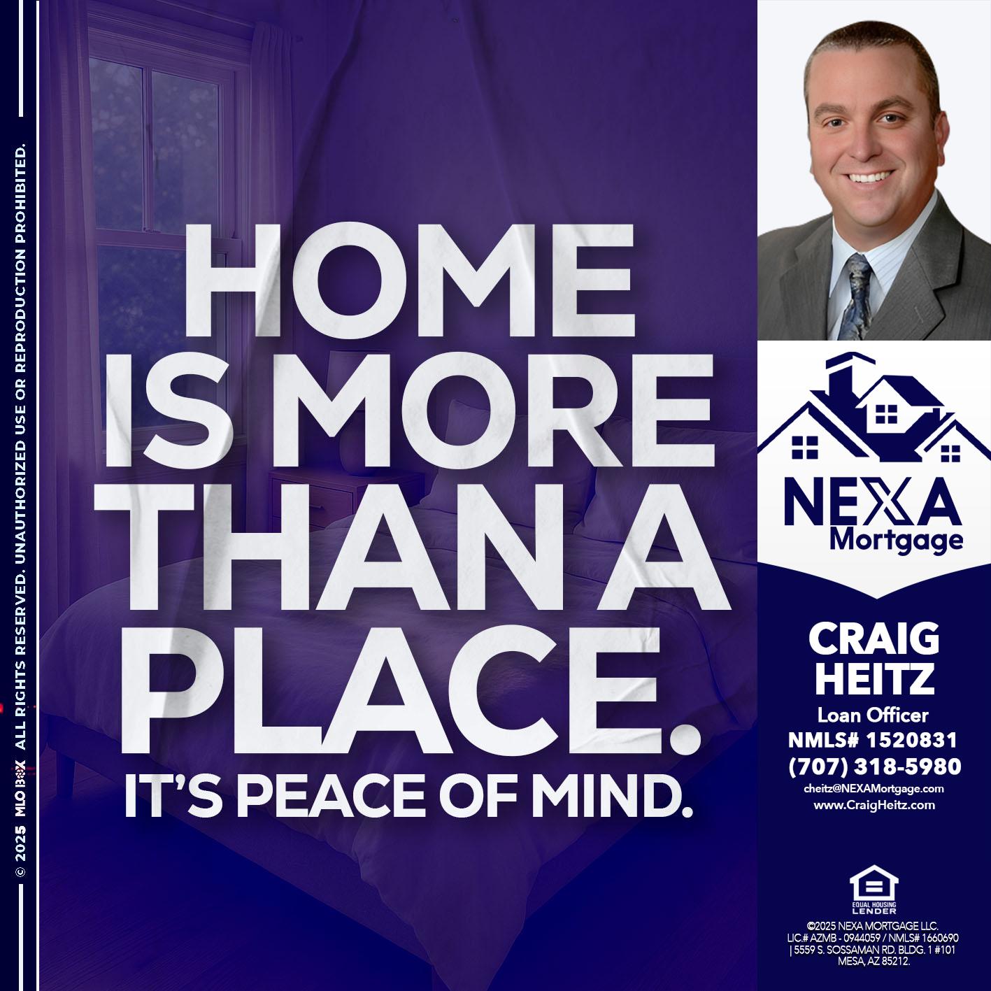 HOME IS MORE - Craig Heitz -Loan Officer
