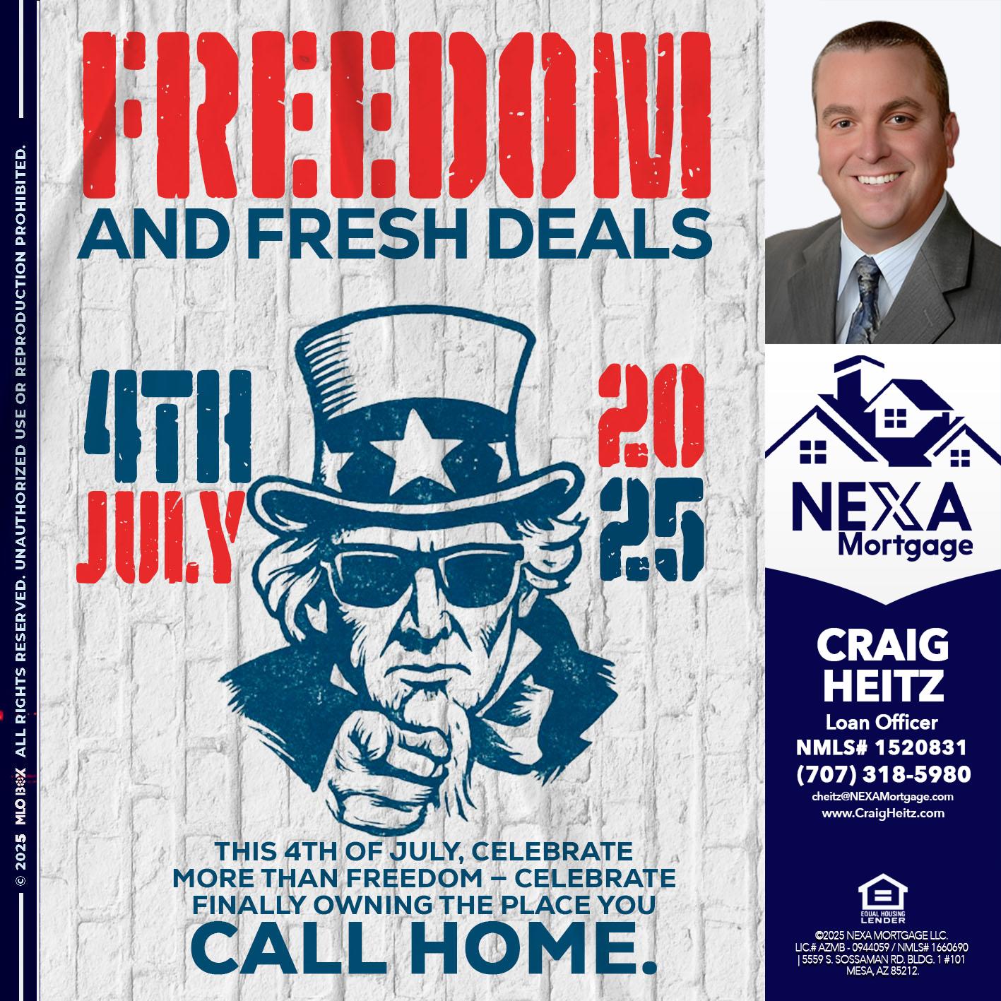 FREEDOM - Craig Heitz -Loan Officer